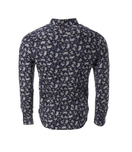 Chemises marine/blanc à motifs homme teddy smith carton - m