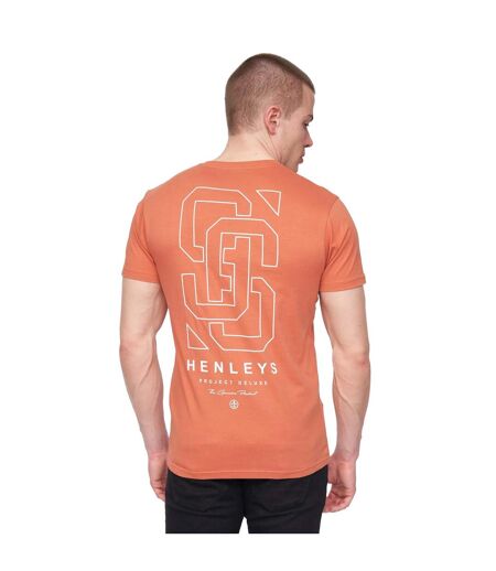 T-shirt ninesix homme rouge orangé Henleys Henleys