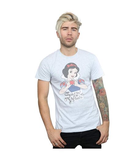 Disney Princess Mens Snow White Apple T-Shirt (Sports Grey)