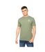 T-shirt Chittingtons Homme Olive Noire Crosshatch-2