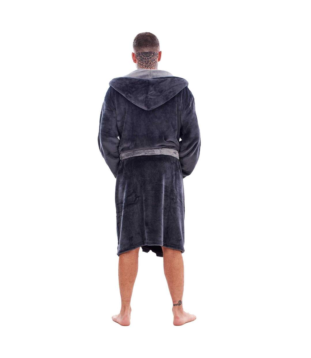 Robe De Chambre Homme Charbon Gris Keanu-3