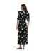 Robe Mi-longue Motif/style À Pois Mela Femme Noir Finery-2