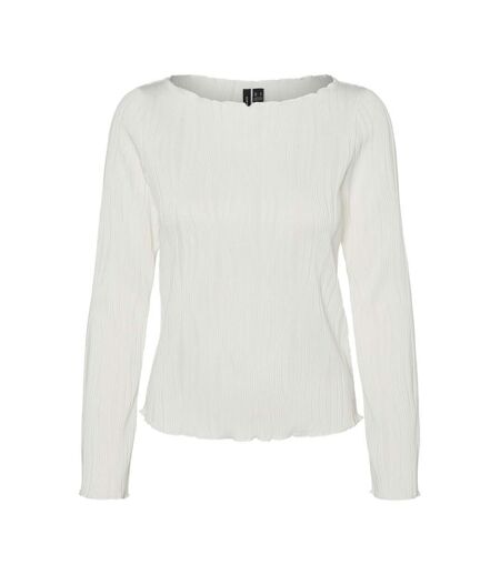 T-Shirt manches longues blanc femme vero moda masta