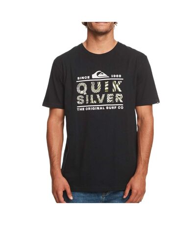 T-shirt Marine Homme Quiksilver Logo Print - S