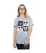 Disney Femme/Les femmes Mickey Mouse Smiling Squares Cotton Boyfriend T-Shirt (Gris sportif) - UTBI35998-2