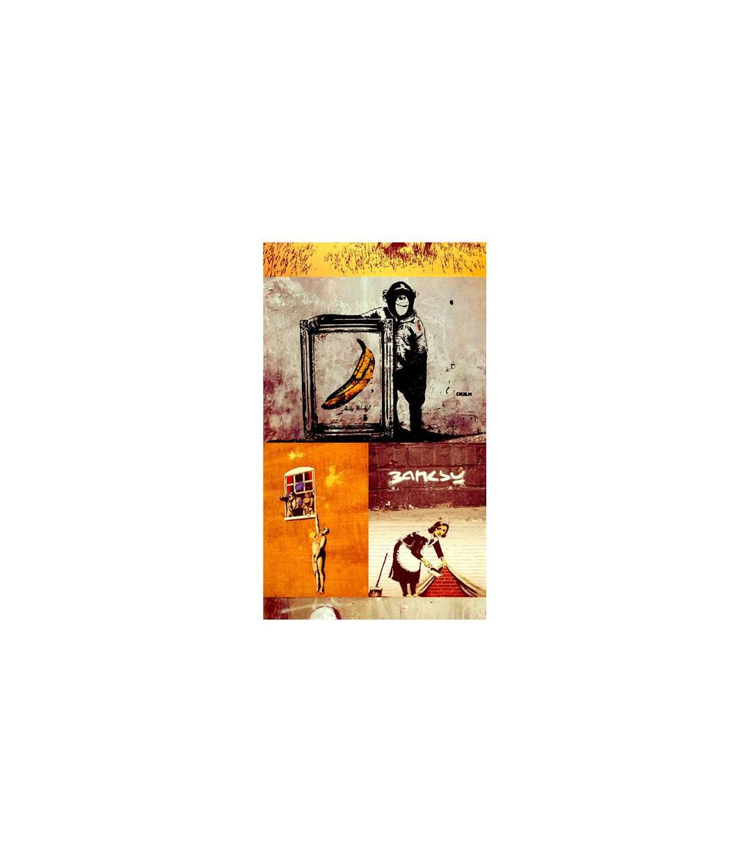 Papier Peint Collage - Banksy 50x1000cm-2