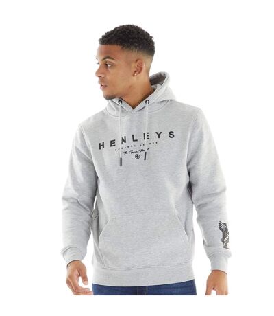 Mens henycore cotton hoodie grey marl Henleys