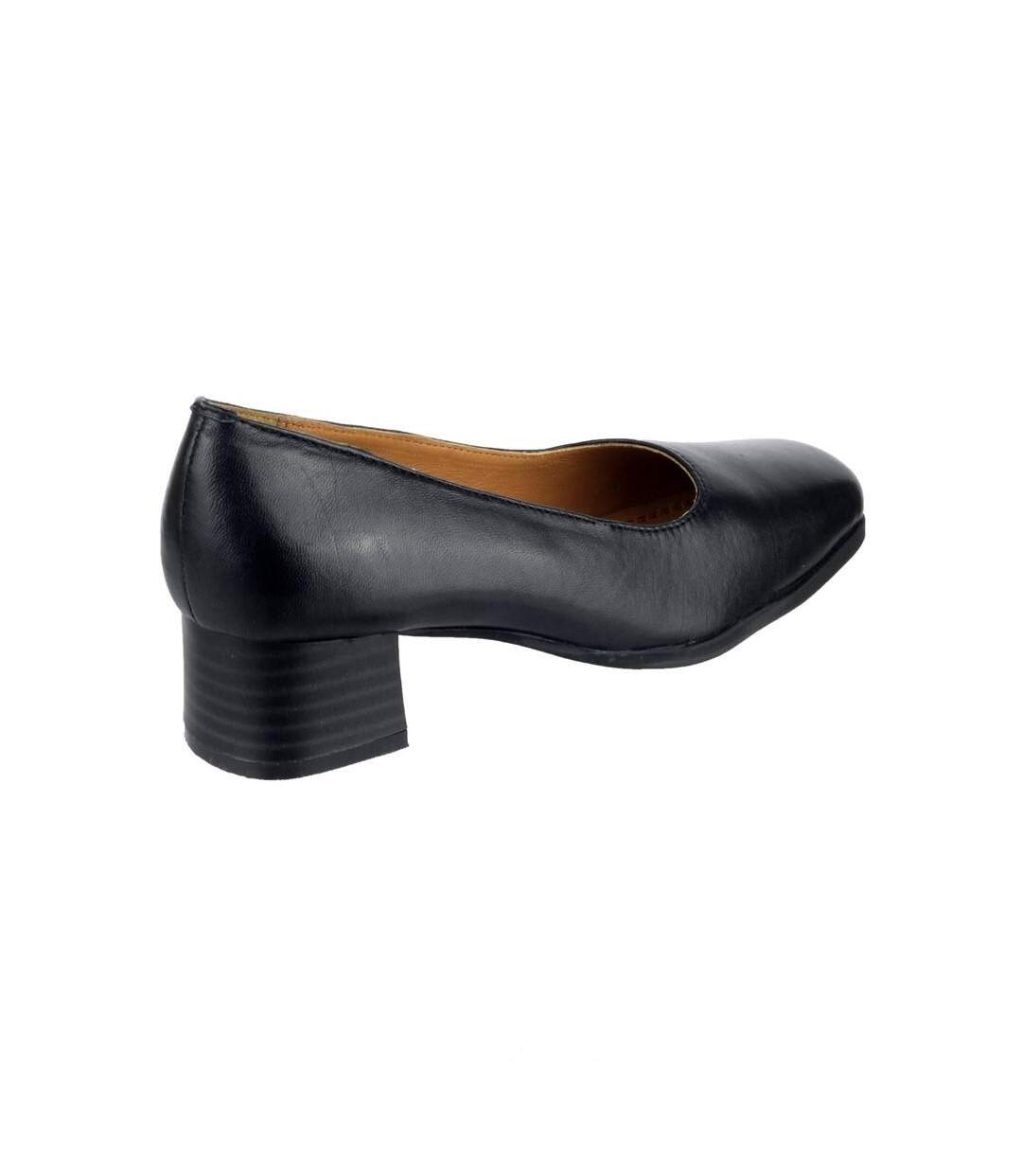 Walford escarpins larges en cuir femme noir Amblers-2