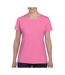 T-shirt À Manches Courtes Coupe Féminine Femme Rose Gildan-1