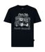 T-shirt Motif/style Camping-car Homme Noir Hot Tuna-1