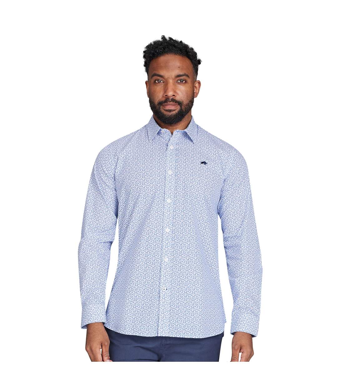 Chemise homme bleu marine Raging Bull-3