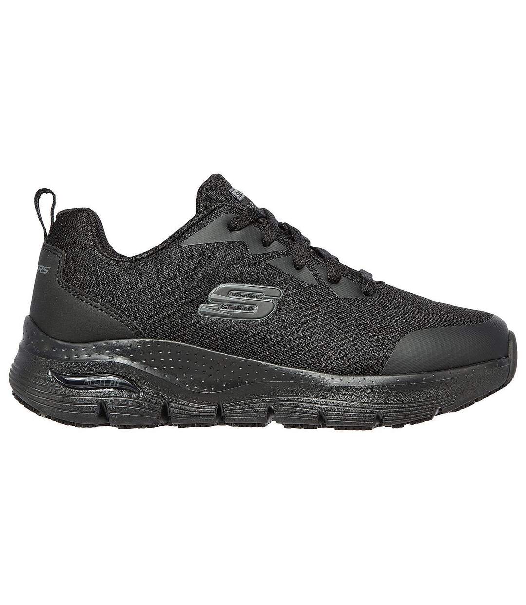 Womens/ladies Arch Fit Safety Shoes Black Skechers-3