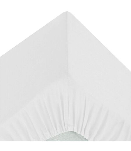 Drap Housse 2 Personnes Percale 160x200cm Blanc