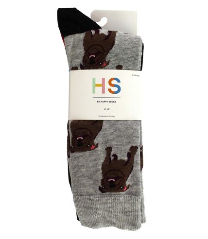 Set of 3 Pairs Dog Pattern Socks