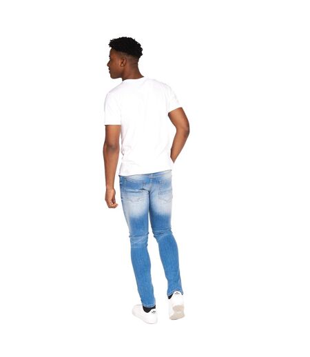 Jean Barbeck Homme Bleu Clair Délavé Crosshatch