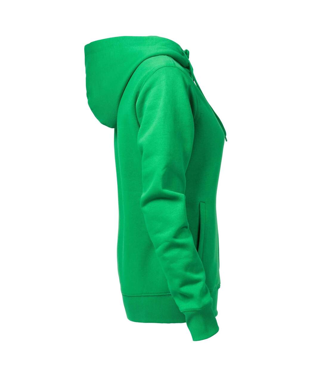 Womens/ladies Overhead Full Zip Hoodie Fresh Green Printer-3