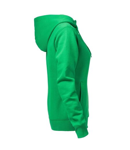 Womens/ladies Overhead Full Zip Hoodie Fresh Green Printer