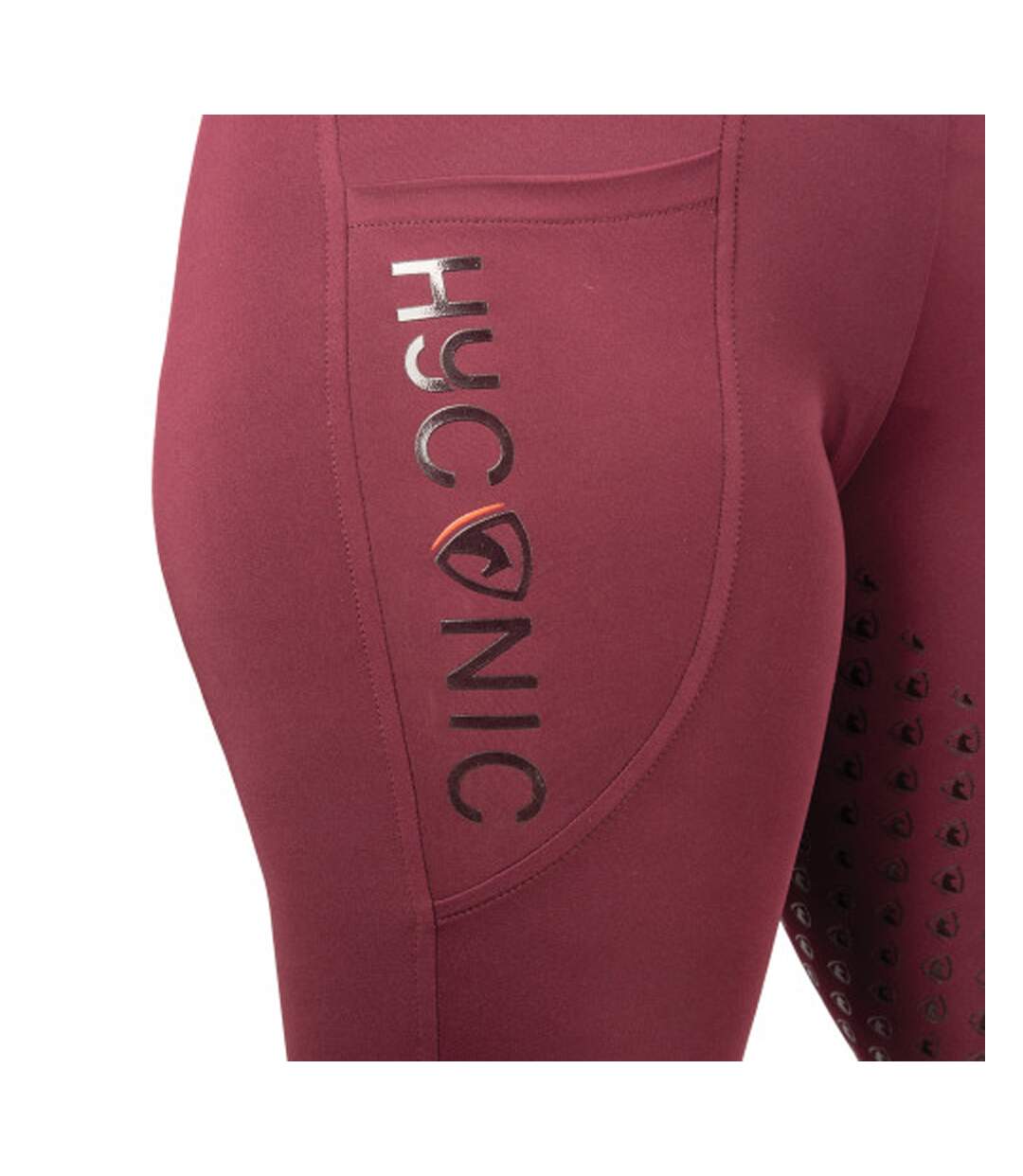 Womens/ladies Torrellas Horse Riding Tights Wine HYCONIC-4