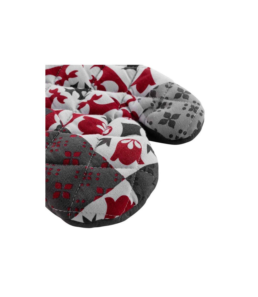 Gant de Cuisine Credence 30cm Gris & Rouge-3