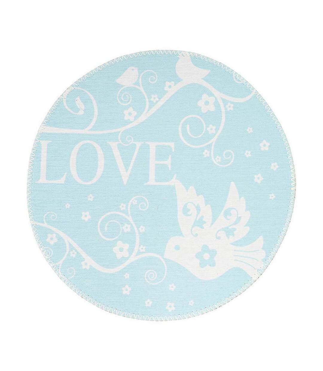 Tapis Rond Enfant Imprimé Bambini VII 160cm Menthe-1