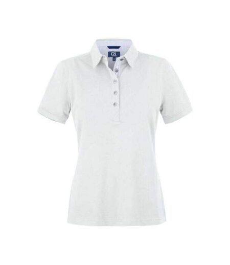 Womens/ladies Advantage Premium Polo Shirt White Cutter & Buck