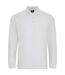 PRO RTX Mens Pro Pique Long-Sleeved Polo Shirt (White)