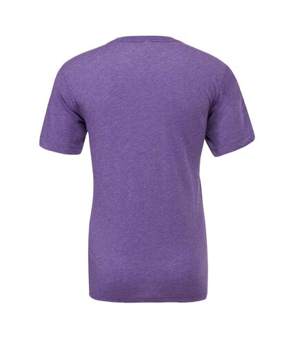 Unisex adults triblend crew neck t shirt purple Bella Canvas