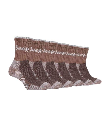 JEEP - 6 Paires Chaussettes Femme Coton Randonnée Respirantes Rembourrées