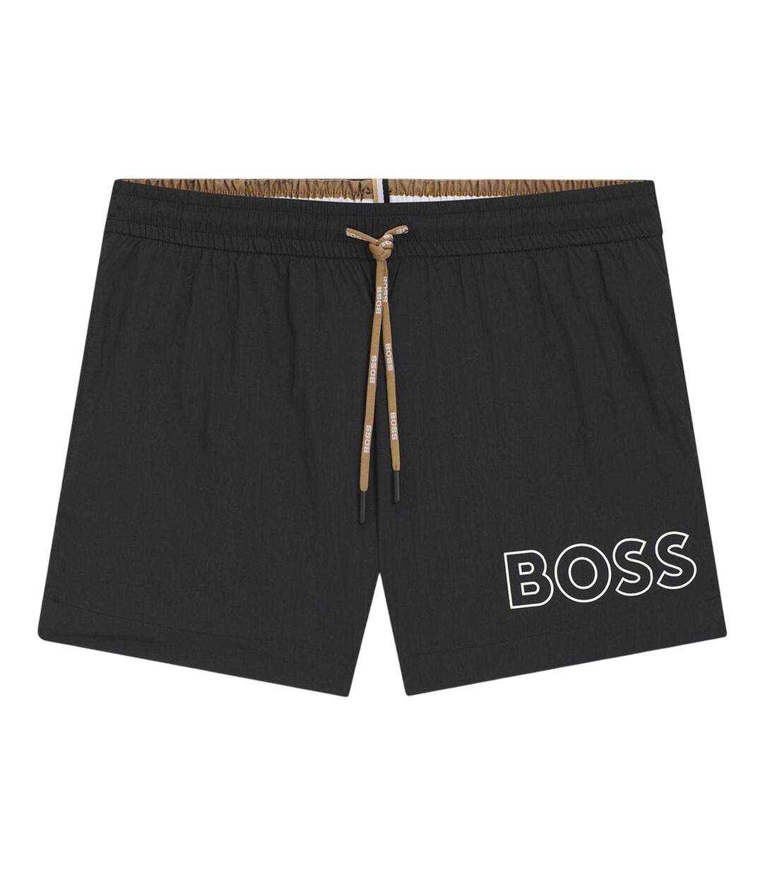 Short De Bain Motif/style Contour Du Logo Mooneye Homme Noir Boss-3