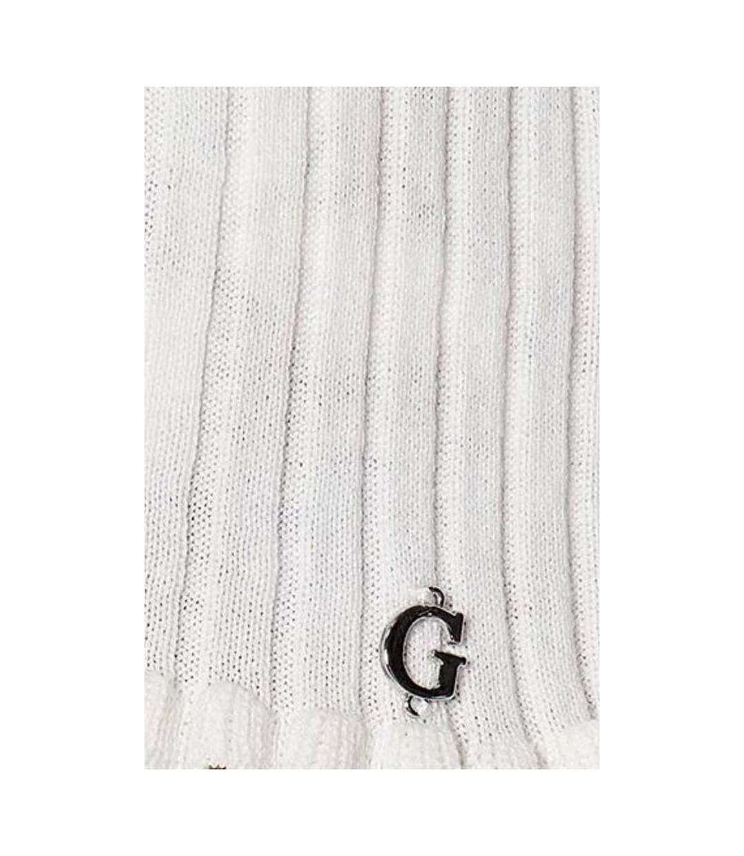 Sweat Motif/style Côtelé Femme Écru Guess-3