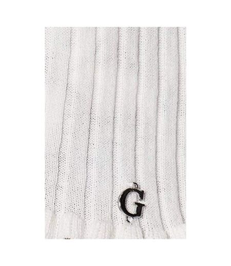 Sweat Motif/style Côtelé Femme Écru Guess