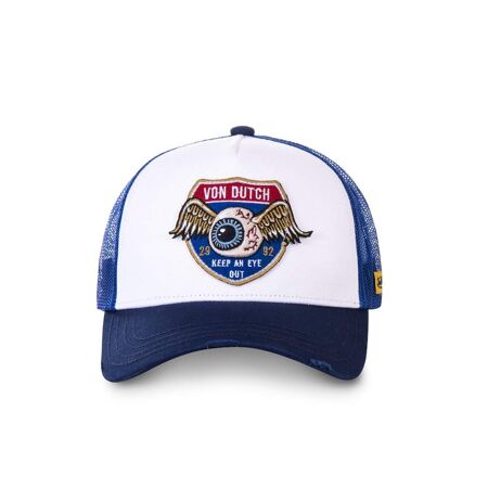 Casquette Trucker avec filet High Blanc et Bleu Vondutch