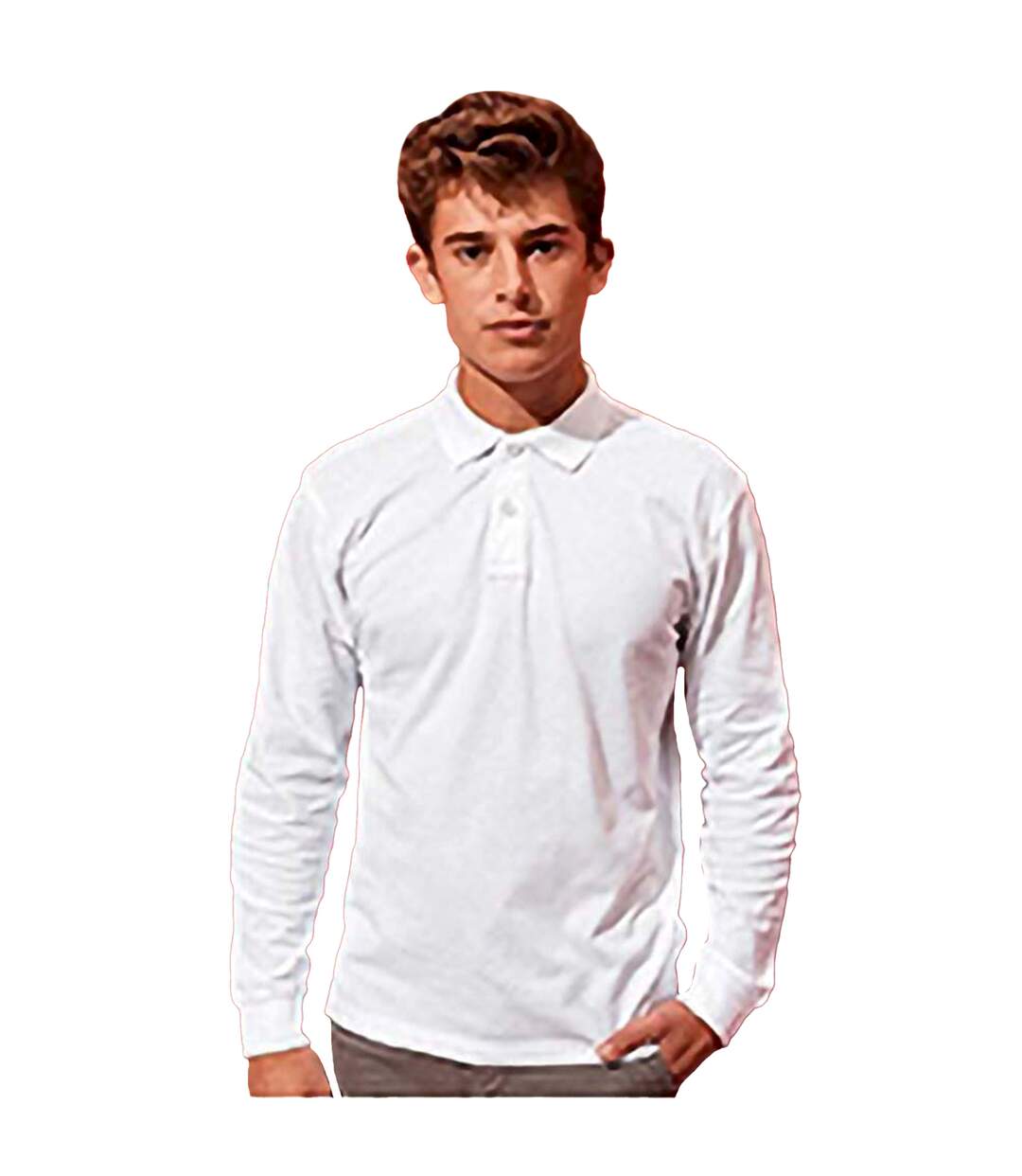 Asquith & Fox - Polo classique à manches longues - Homme (Blanc) - UTRW4811