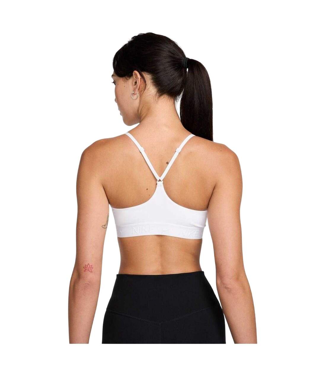 Brassière De Sport Indy Femme Blanc Nike-3