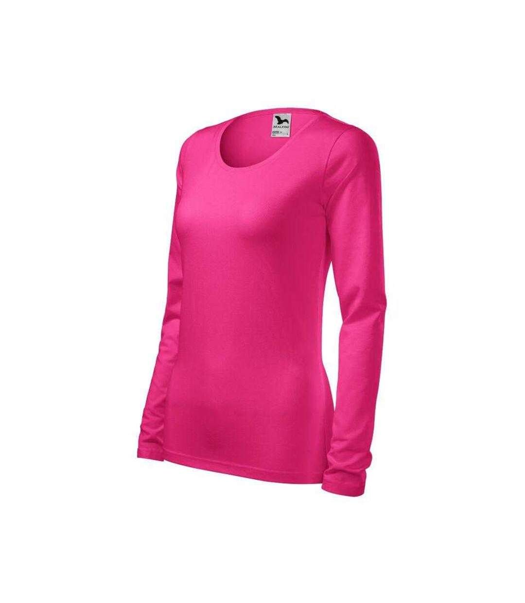 T-shirt Manches Longues Femme Rose Malfini-3