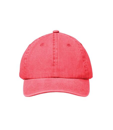 Unisex Adult Beau 6 Panel Baseball Cap Red MidOcean