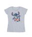 Disney T-shirt en coton pour femmes Lilo & Stitch bermuda (Gris sportif) - UTBI25590-1