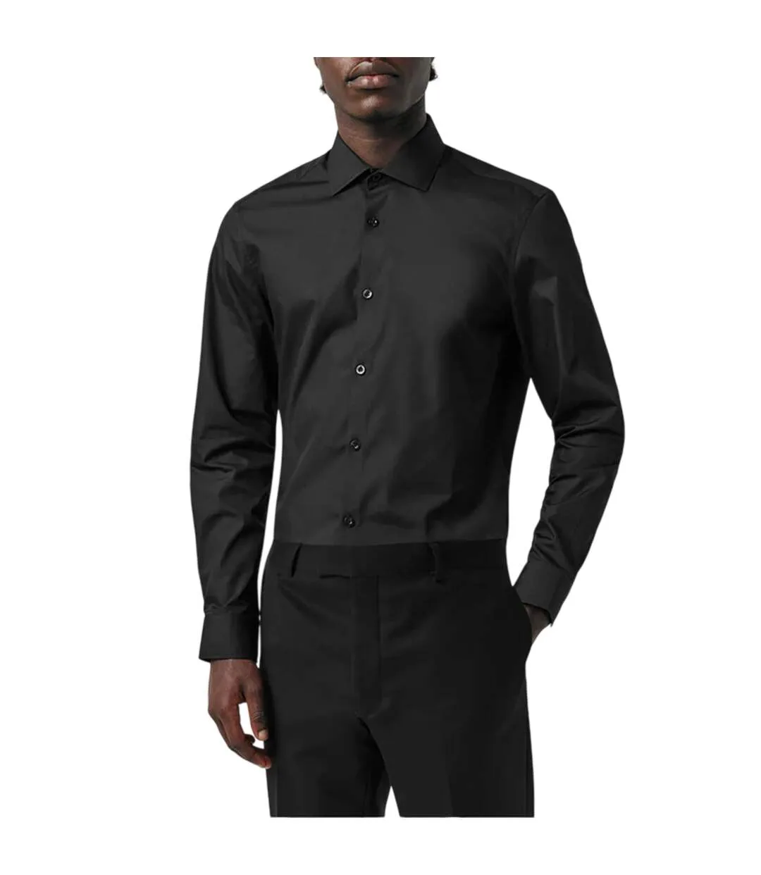Chemise Habillée Homme Noir Twisted Tailor-3
