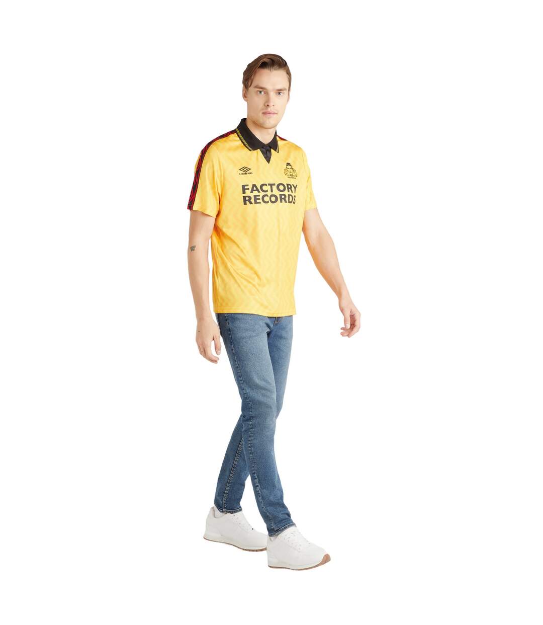 Mens factory records home jersey yellow Umbro-3