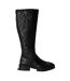 Womens/ladies Malisha Leather Knee-high Boots Black Steve Madden-1