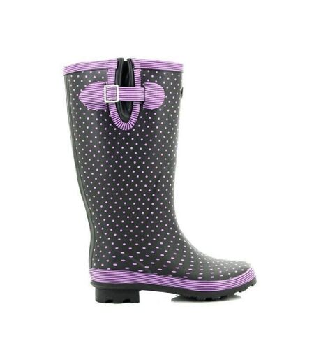 Bottes polka femmes violet/ bleu Stormwells