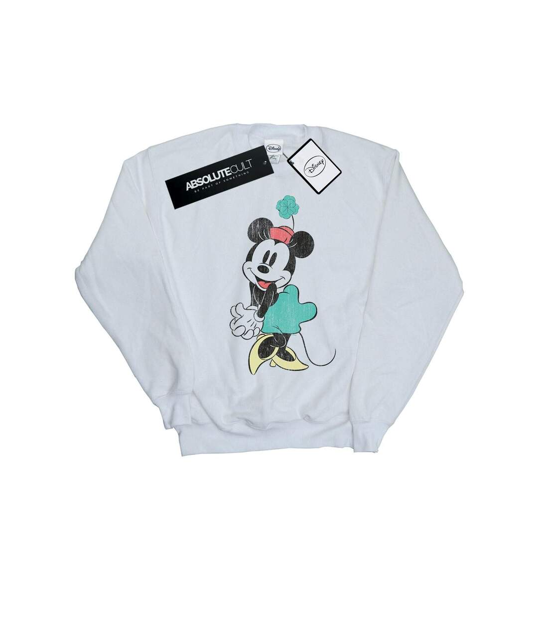 Disney Sweatshirt chapeau Shamrock Minnie Mouse Femme/Ladies (Blanc) - UTBI27952-1