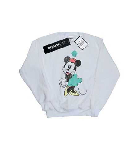 Disney Sweatshirt chapeau Shamrock Minnie Mouse Femme/Ladies (Blanc) - UTBI27952