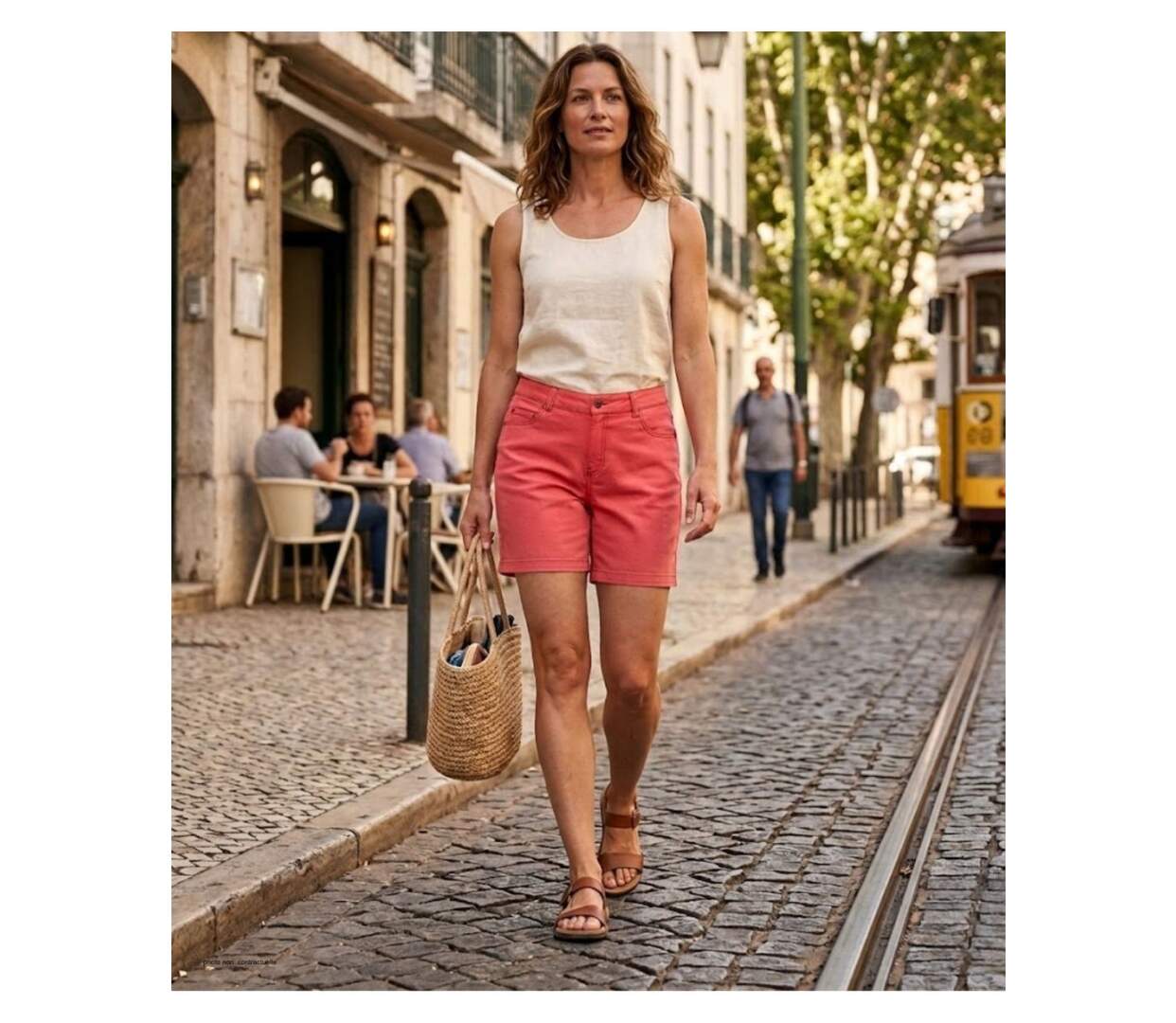 Short en tissu extensible femme MAYFLOWER SHORTF301A : le confort stretch absolu pour bouger avec élégance-5