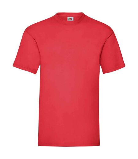 Mens valueweight t-shirt red Fruit of the Loom