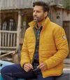 Men's Yellow Lightweight Puffer Jacket - Water-Repellent - Full Zip Atlas For Men
