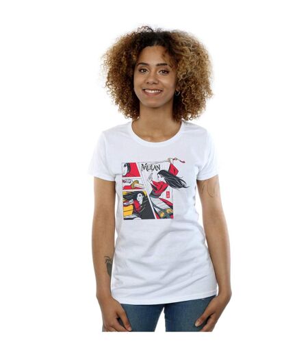 Disney Femme/Les femmes Mulan Movie Comic Style Cotton T-Shirt (Blanc) - UTBI30765