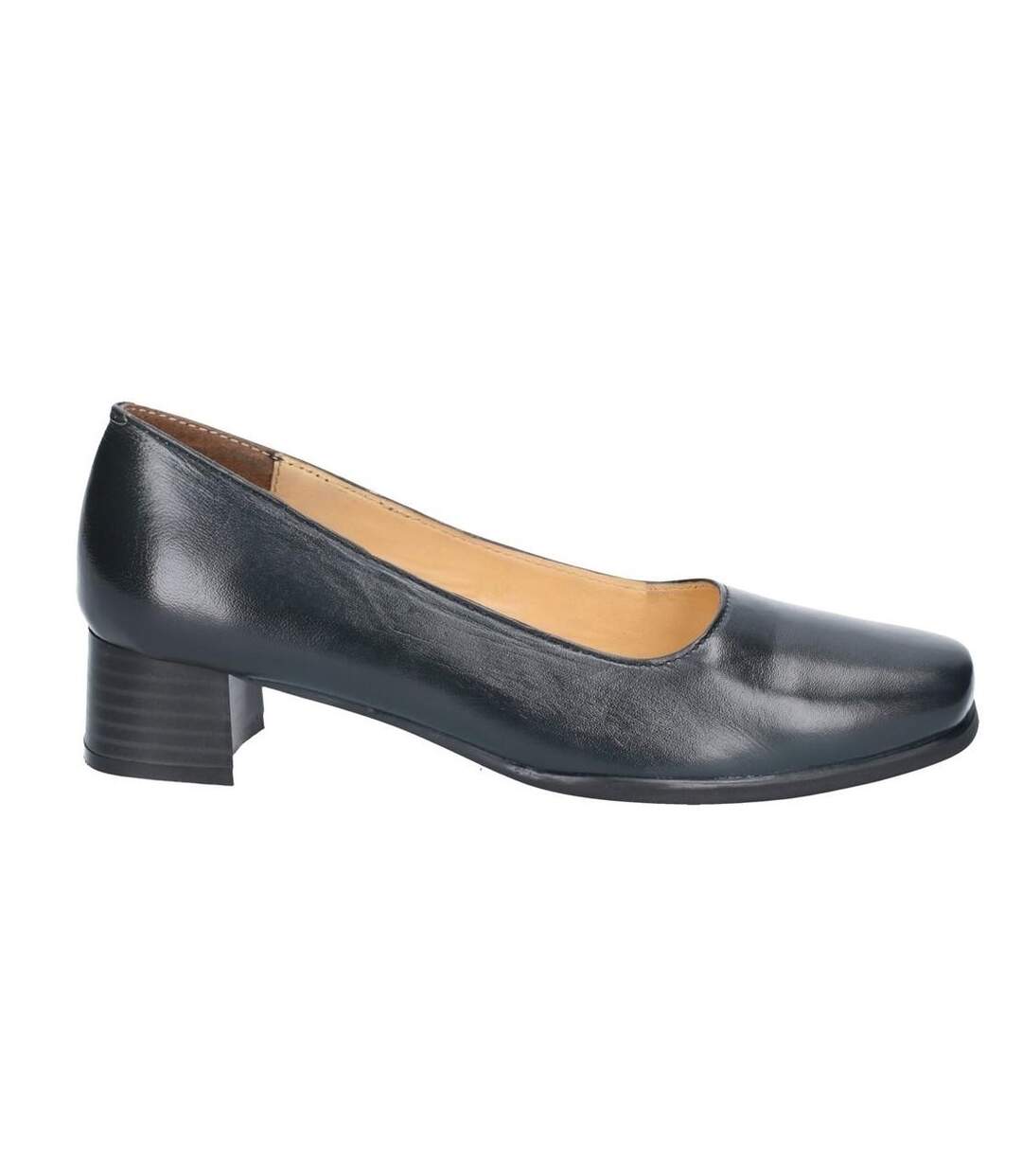 Walford escarpins larges en cuir femme bleu marine Amblers