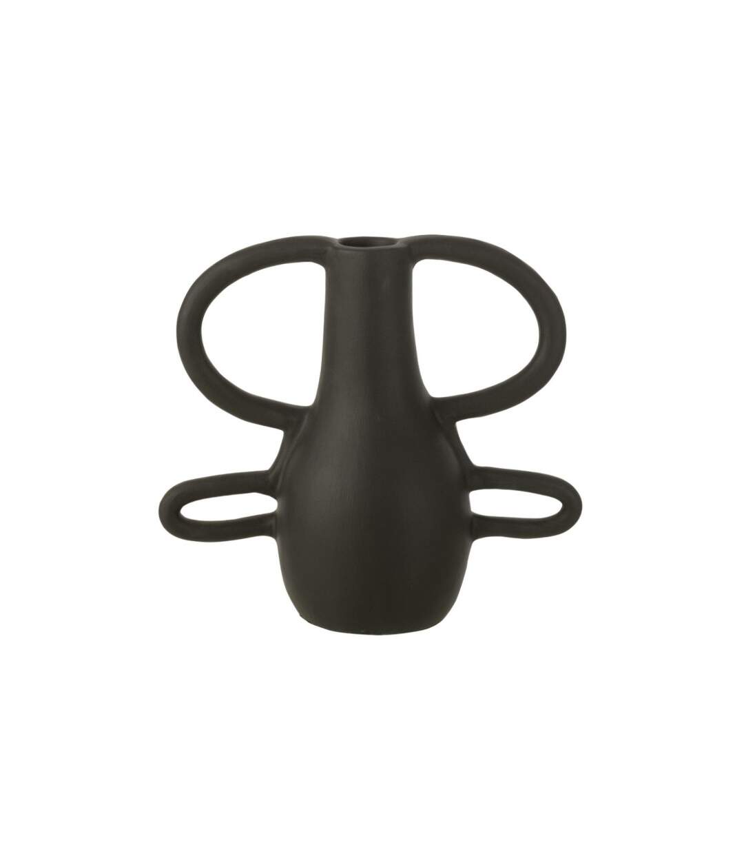 Vase Design 4 Poignées Bali 36cm Noir-1