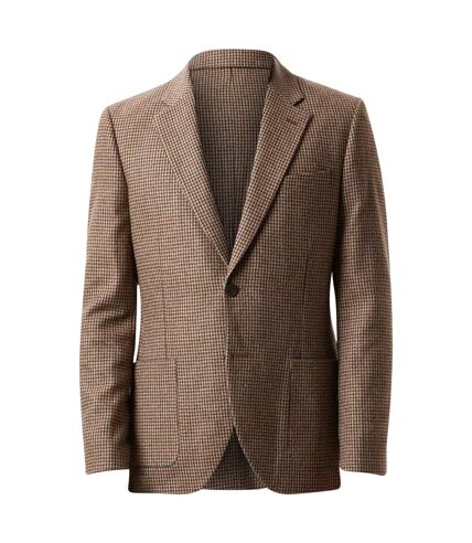 Mens dogtooth slim blazer neutral Burton